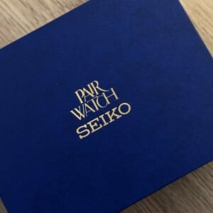 Alternative view of Seiko pair watch - mother of pearl